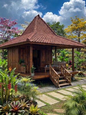 Gazebo / Rumah Kayu Joglo Minimalis Tropis