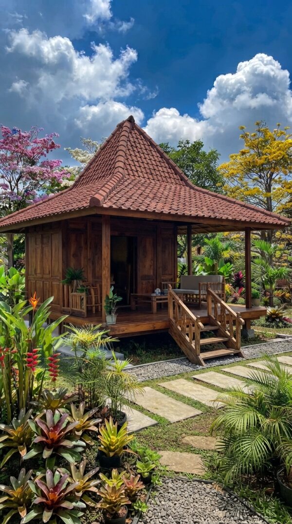 1 Gazebo / Rumah Kayu Joglo Minimalis Tropis
